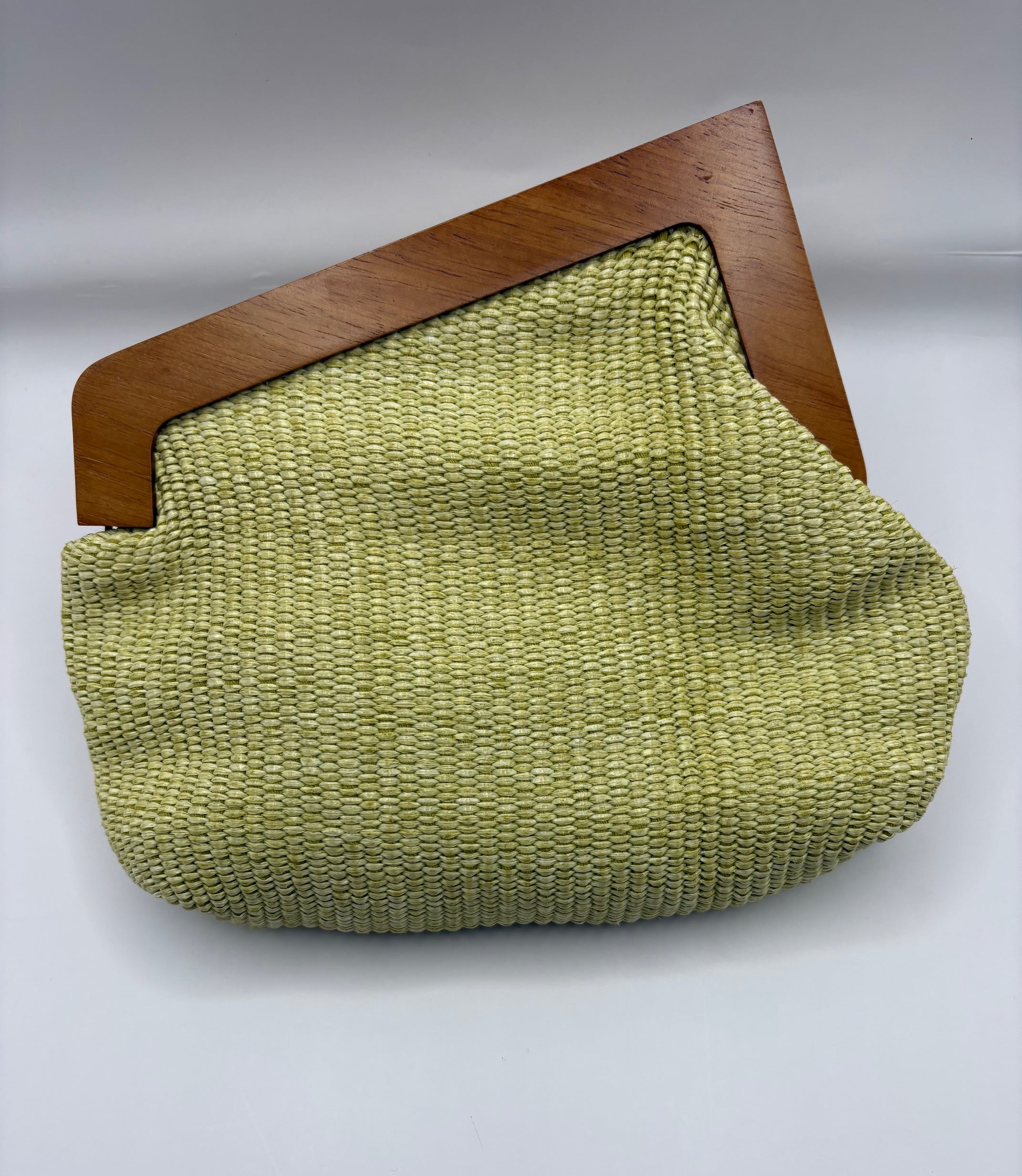 Clutch Purse with Wodden Handle