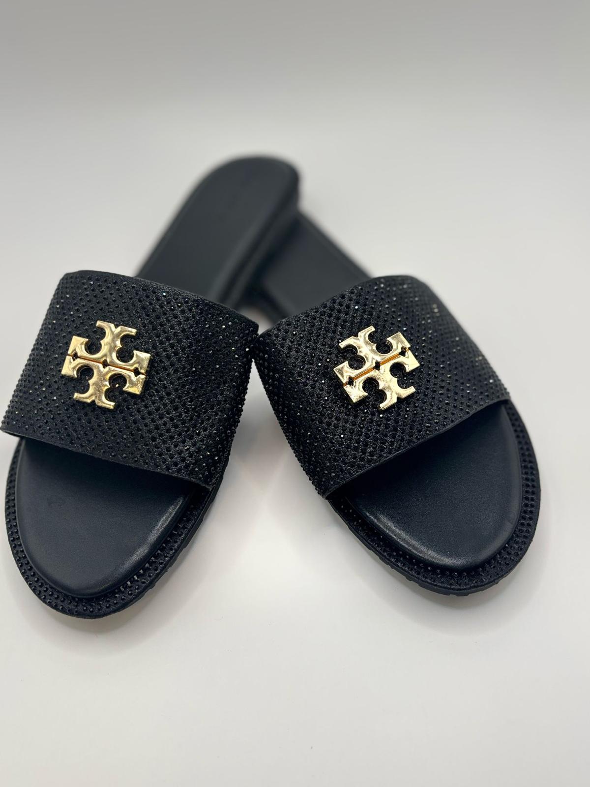 Tory Burch Glitter Slides